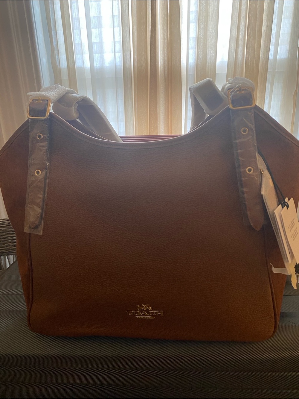 COACH MEADOW SHOULDER
BAG -Suede and leather NWT